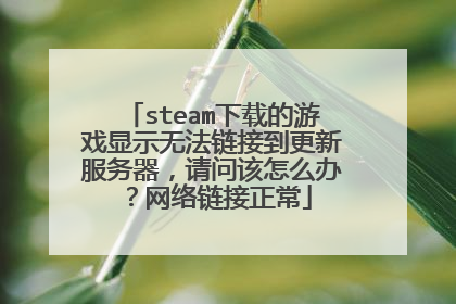 steam下载的游戏显示无法链接到更新服务器,请问该怎么办?网络链接正常