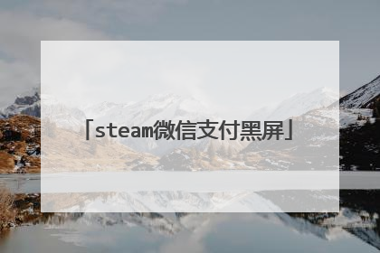 steam微信支付黑屏