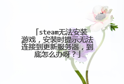 steam无法安装游戏,安装时提示无法连接到更新服务器,到底怎么办呀?