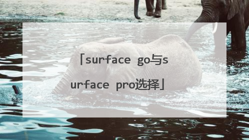 surface go与surface pro选择