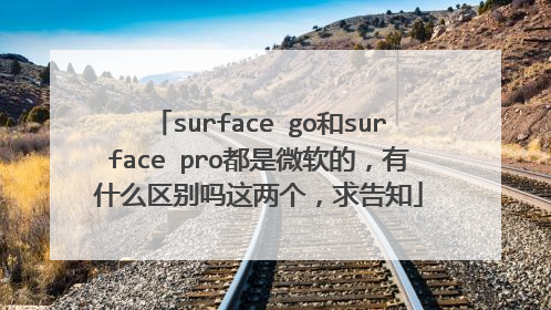 surface go和surface pro都是微软的,有什么区别吗这两个,求告知
