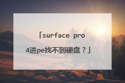 surface pro4进pe找不到硬盘？