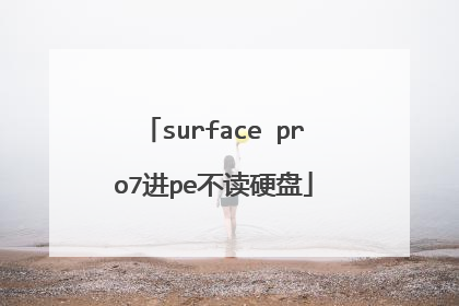 surface pro7进pe不读硬盘