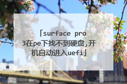 surface pro3在pe下找不到硬盘,开机自动进入uefi
