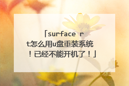 surface rt怎么用u盘重装系统!已经不能开机了!