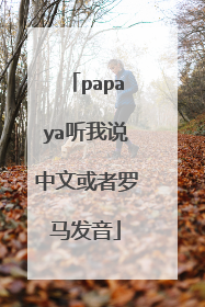 papaya听我说中文或者罗马发音