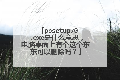 pbsetup70.exe是什么意思,电脑桌面上有个这个东东可以删除吗?