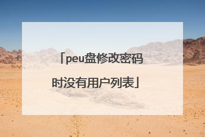 peu盘修改密码时没有用户列表