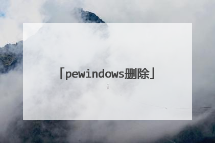 pewindows删除