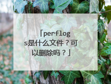 perflogs是什么文件?可以删除吗?