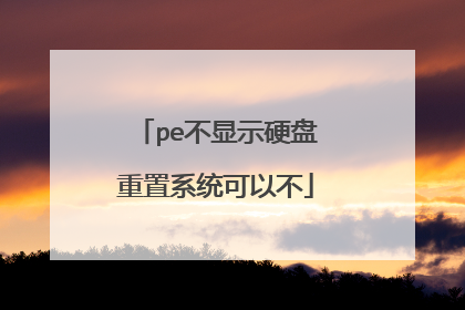 pe不显示硬盘重置系统可以不