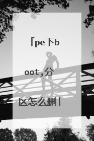 pe下boot,分区怎么删