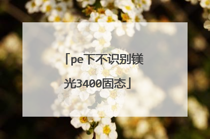 pe下不识别镁光3400固态