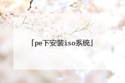 pe下安装iso系统
