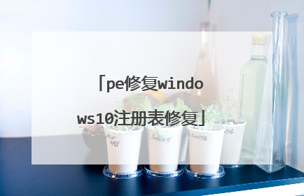 pe修复windows10注册表修复
