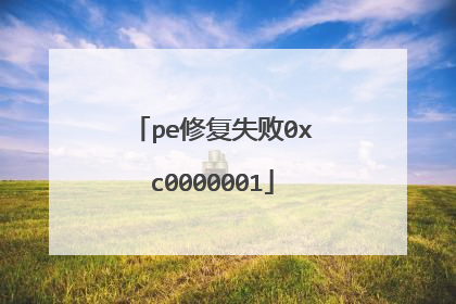 pe修复失败0xc0000001