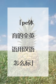 pe体育的全英语用汉语怎么标