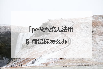 pe做系统无法用键盘鼠标怎么办