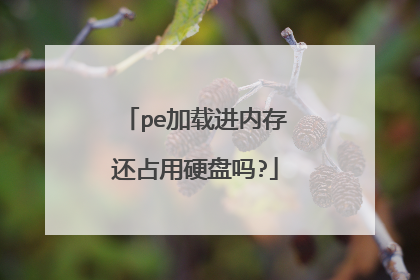 pe加载进内存还占用硬盘吗?