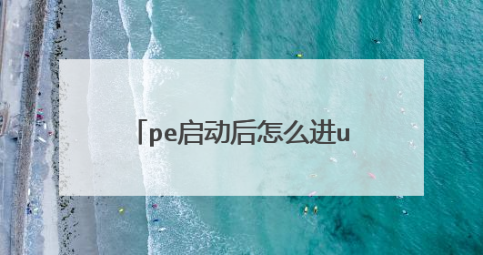 pe启动后怎么进u盘查看u盘内的资料