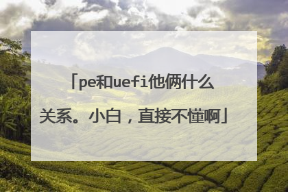 pe和uefi他俩什么关系。小白，直接不懂啊