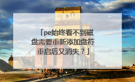 pe始终看不到磁盘需要重新添加盘符重启后又消失？