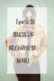 pe安装 重启后不能自动安装系统