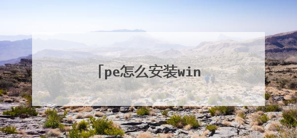 pe怎么安装windows10系统