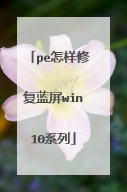 pe怎样修复蓝屏win10系列