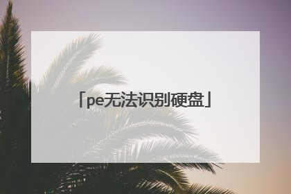 pe无法识别硬盘