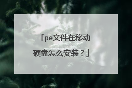 pe文件在移动硬盘怎么安装?
