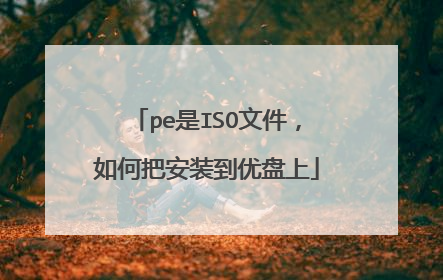 pe是ISO文件，如何把安装到优盘上