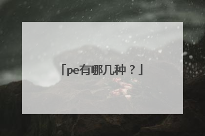 pe有哪几种？