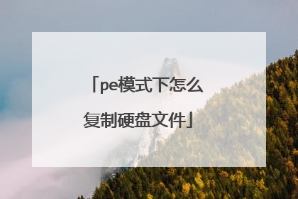 pe模式下怎么复制硬盘文件
