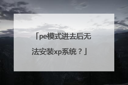 pe模式进去后无法安装xp系统？