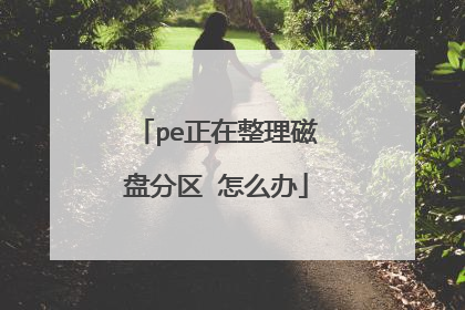 pe正在整理磁盘分区 怎么办