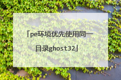 pe环境优先使用同一目录ghost32