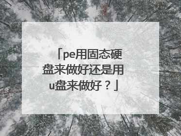 pe用固态硬盘来做好还是用u盘来做好?