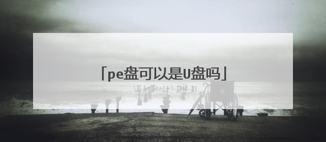 pe盘可以是U盘吗