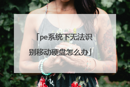 pe系统下无法识别移动硬盘怎么办