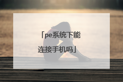 pe系统下能连接手机吗