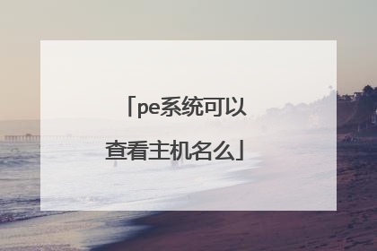 pe系统可以查看主机名么
