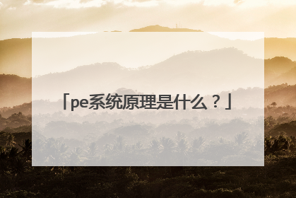 pe系统原理是什么？