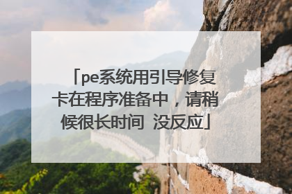 pe系统用引导修复卡在程序准备中,请稍候很长时间 没反应