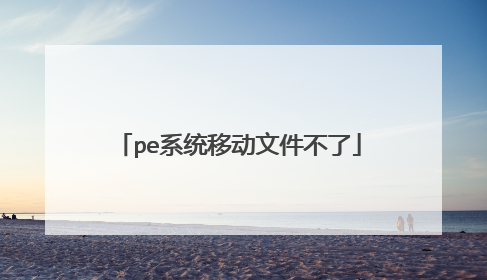 pe系统移动文件不了