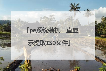 pe系统装机一直显示提取ISO文件