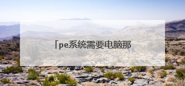 pe系统需要电脑那几个硬件才能运行