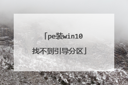 pe装win10找不到引导分区