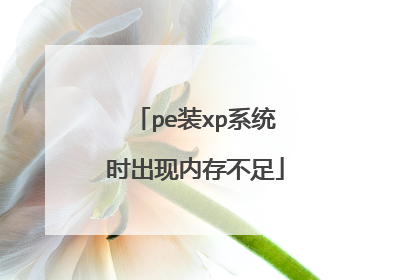 pe装xp系统时出现内存不足