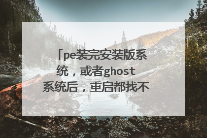pe装完安装版系统,或者ghost系统后,重启都找不到引导进入系统